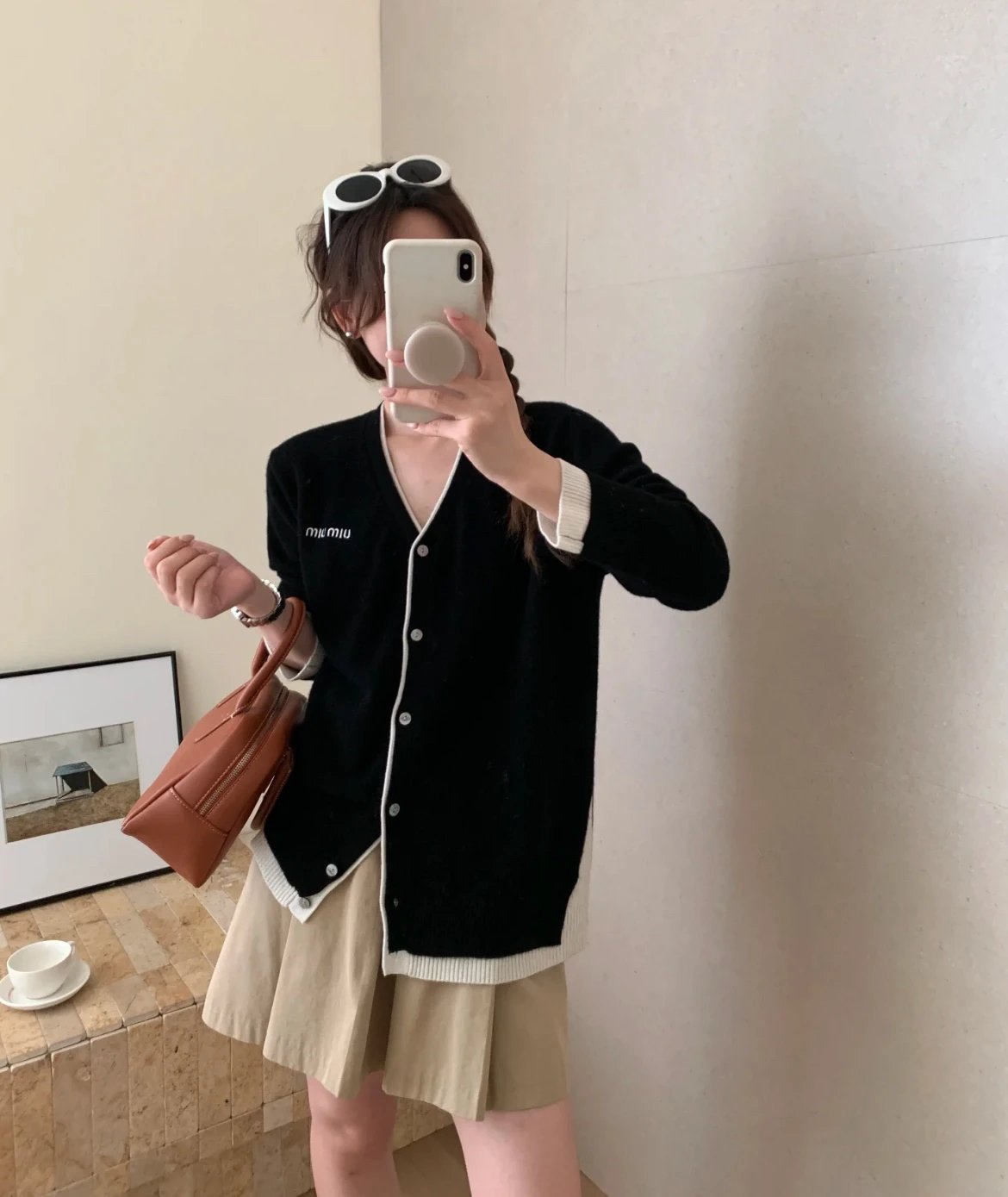 Miumiu Black V-Neck 