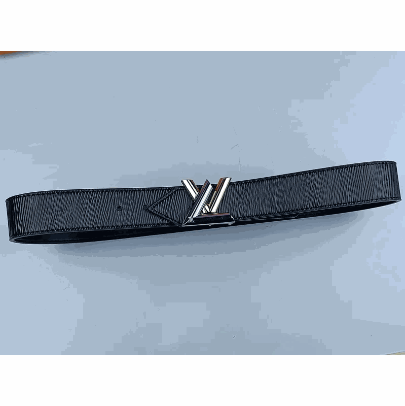 Louis Vuitton Black Belt with LV Buckle