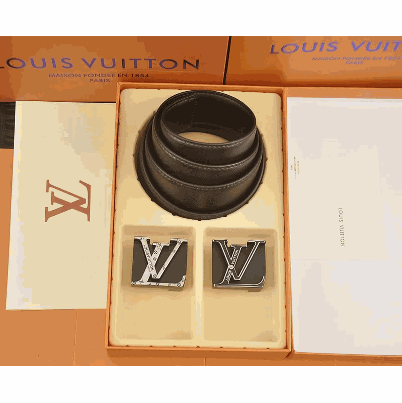 Louis Vuitton Black Leather Belt