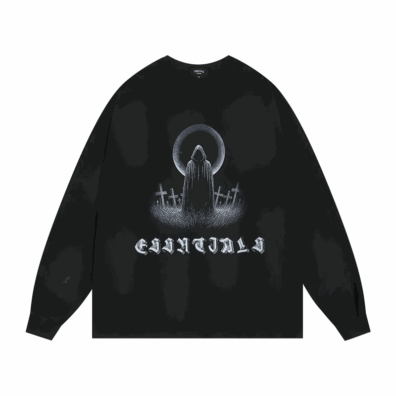 Essentials Black Long Sleeve Tee