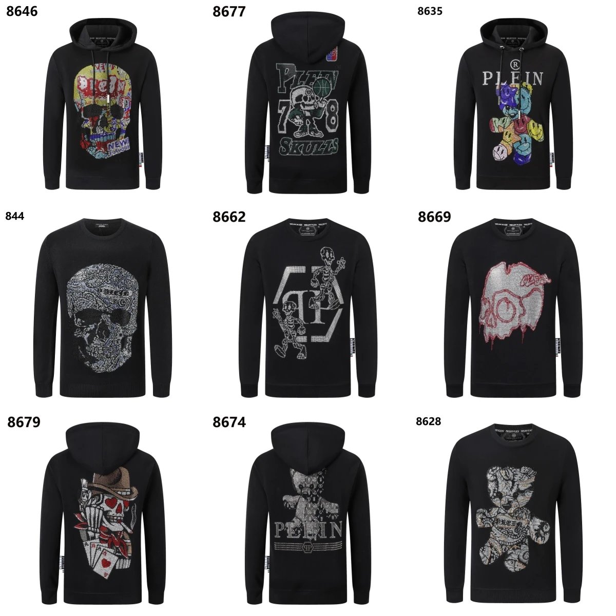 Plein Black Hooded S