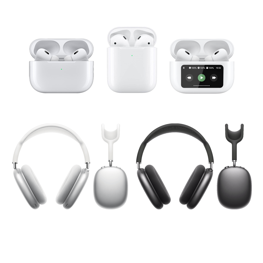 Apple White Wireless Earbuds and Headphones Set