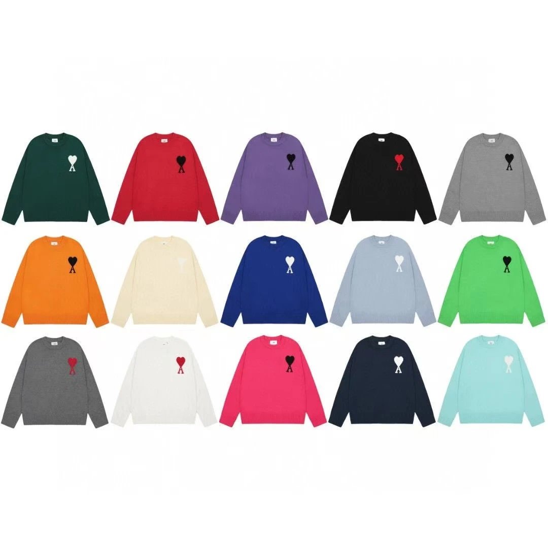 Ami Paris Heart Logo Crewneck Sweater