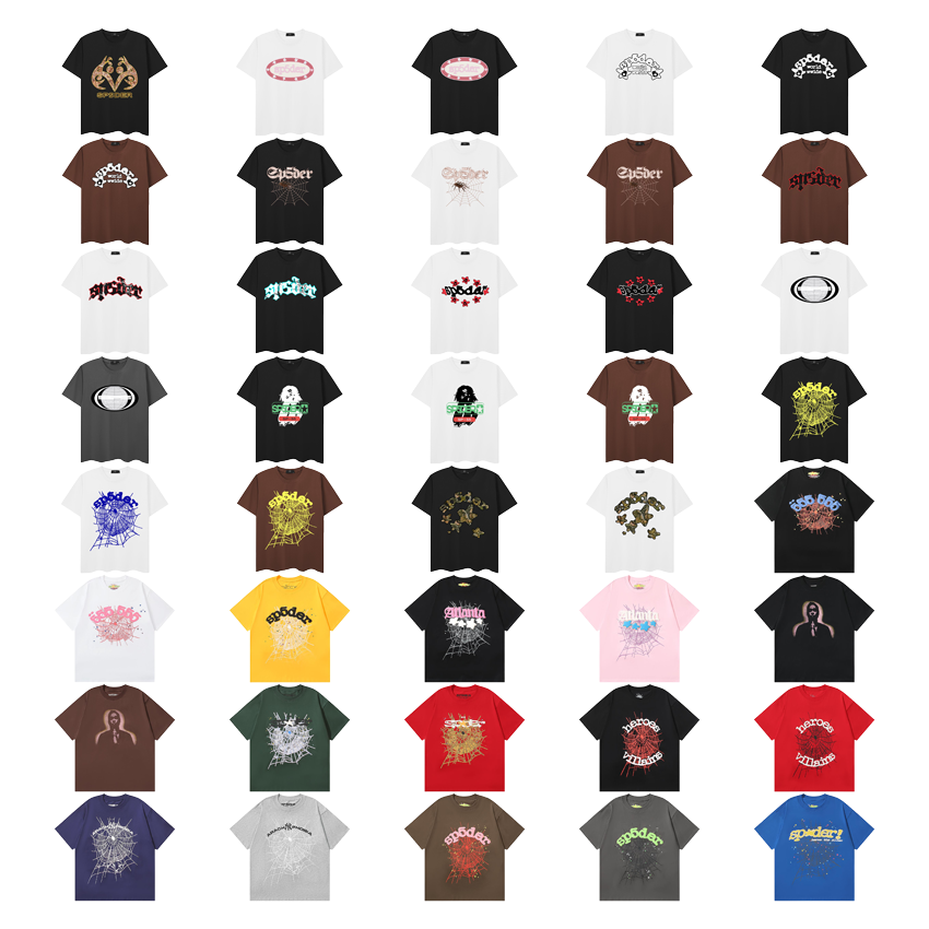 Spider T-Shirt Collection in Various Colors and Styles
