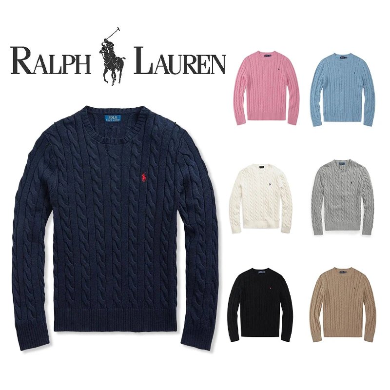 Ralph Lauren Navy Cable Knit Sweater
