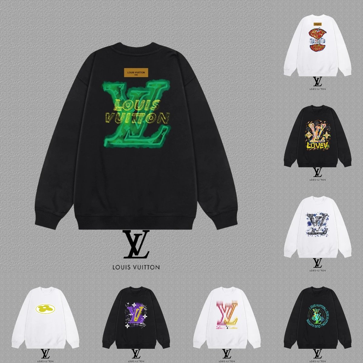 Louis Vuitton Black Long Sleeve Sweatshirt