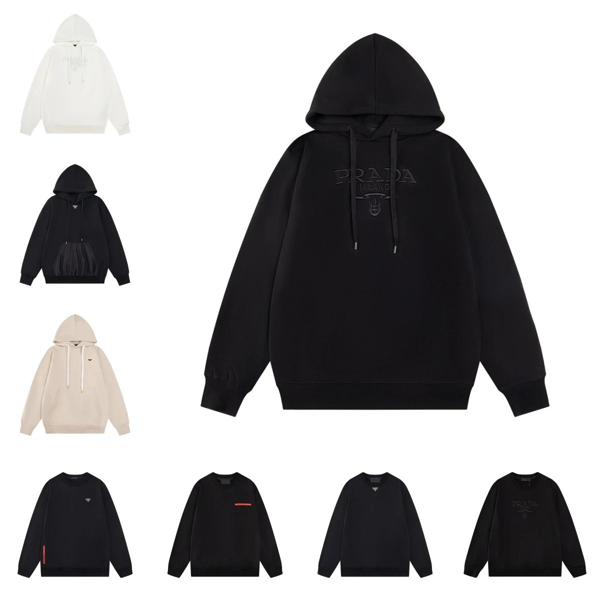 Prada Black Hooded Sweatshirt