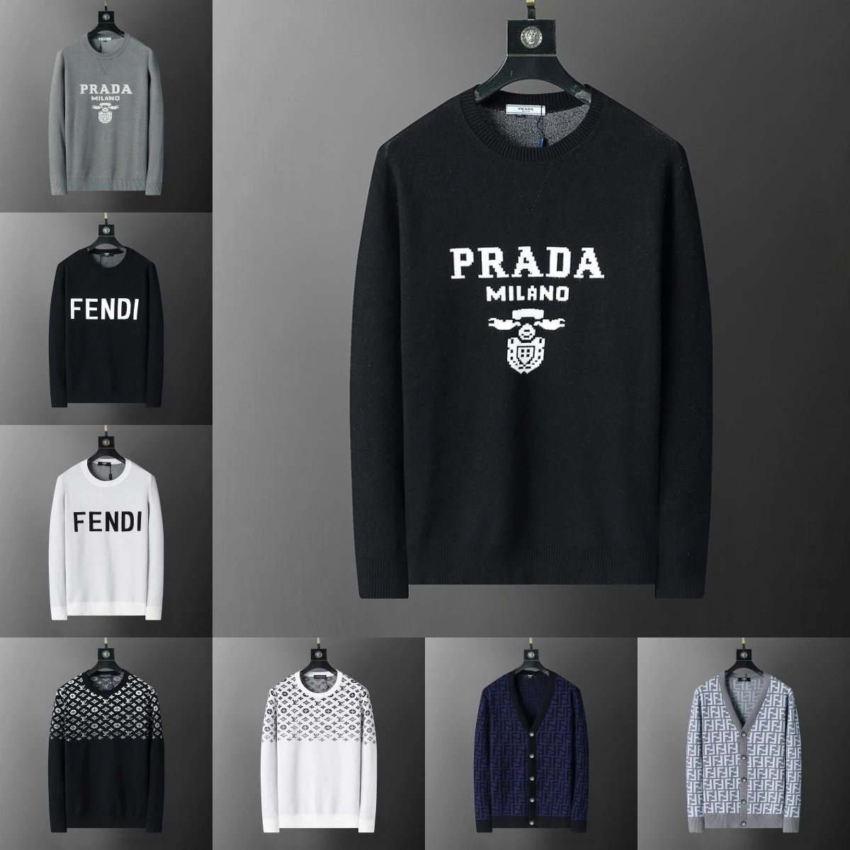 Prada Black Round Neck Sweater