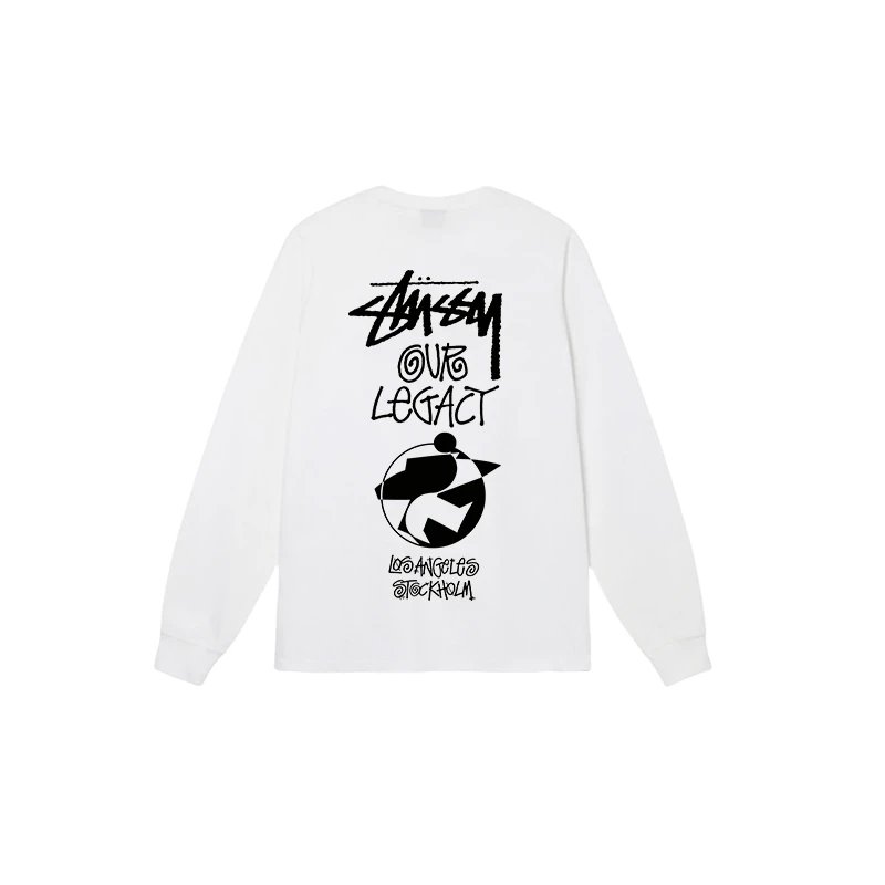 Stussy White Long Sl