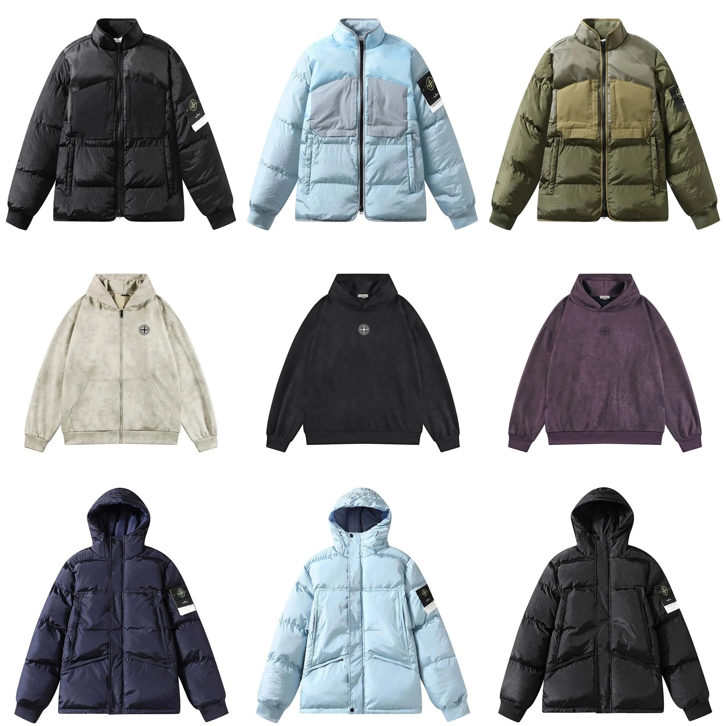 Stone Island Puffer Jacket and Hoodie Collection
