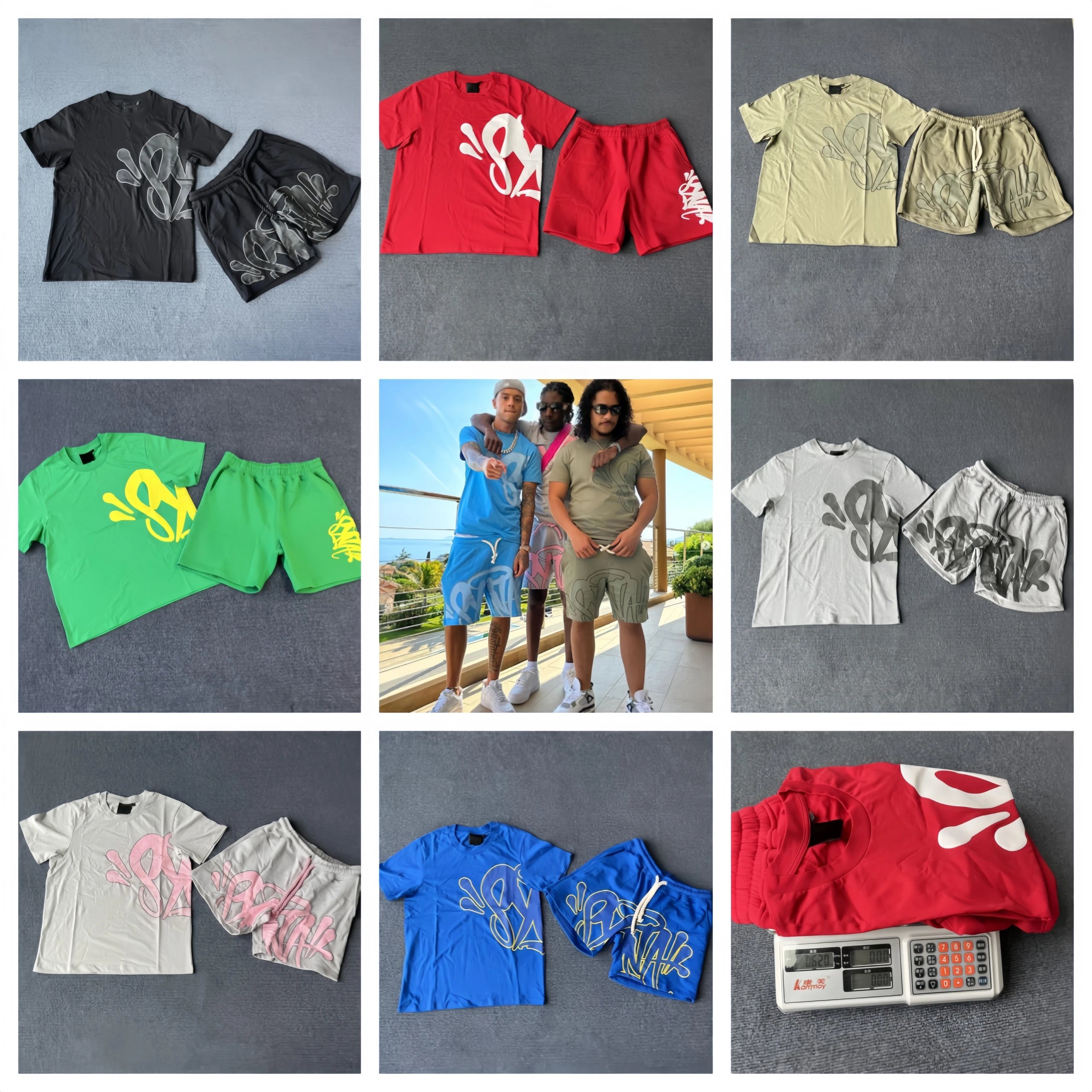 Set of Graphic T-Shirt and Shorts in Various Colors
