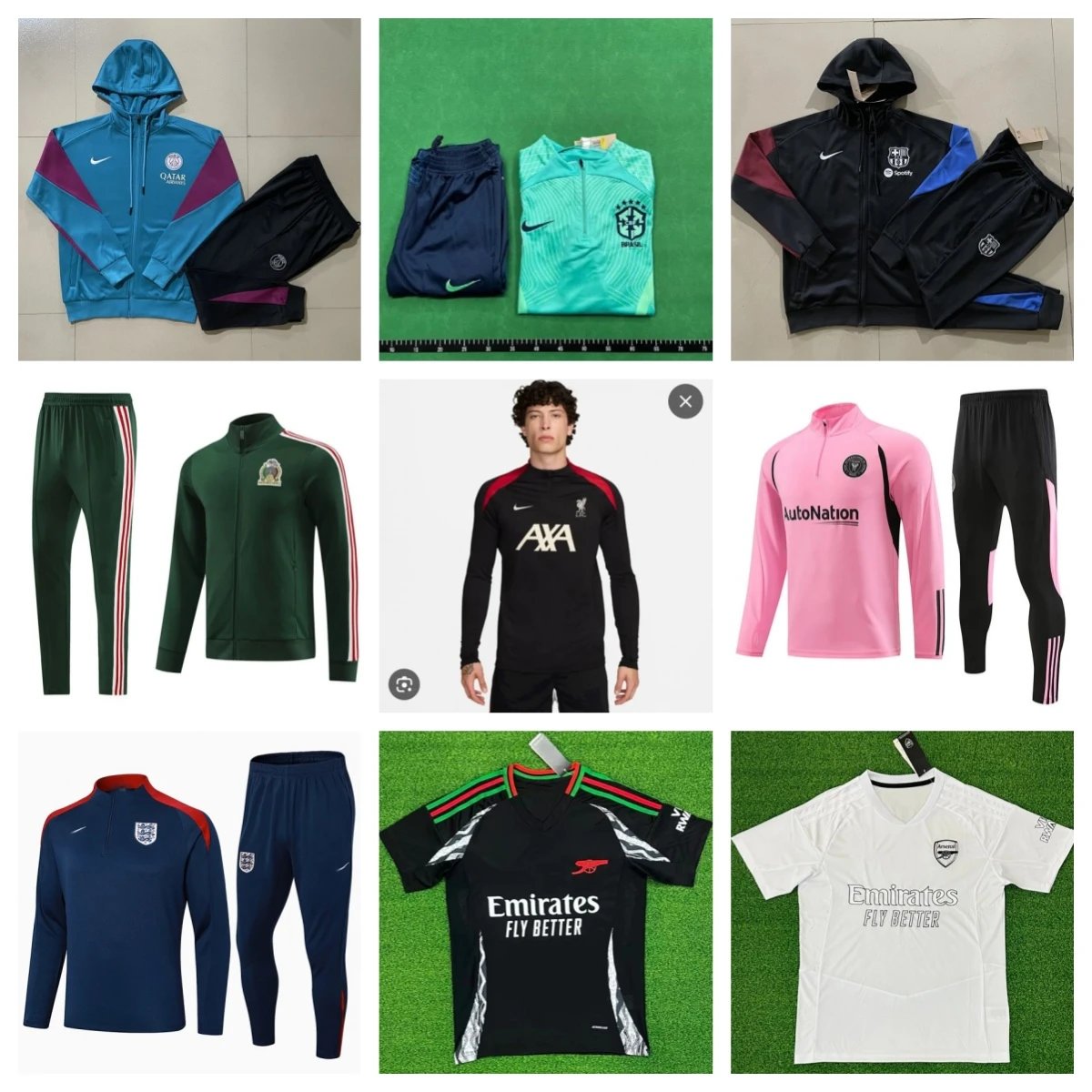 Nike Blue and Black Football Training Suit