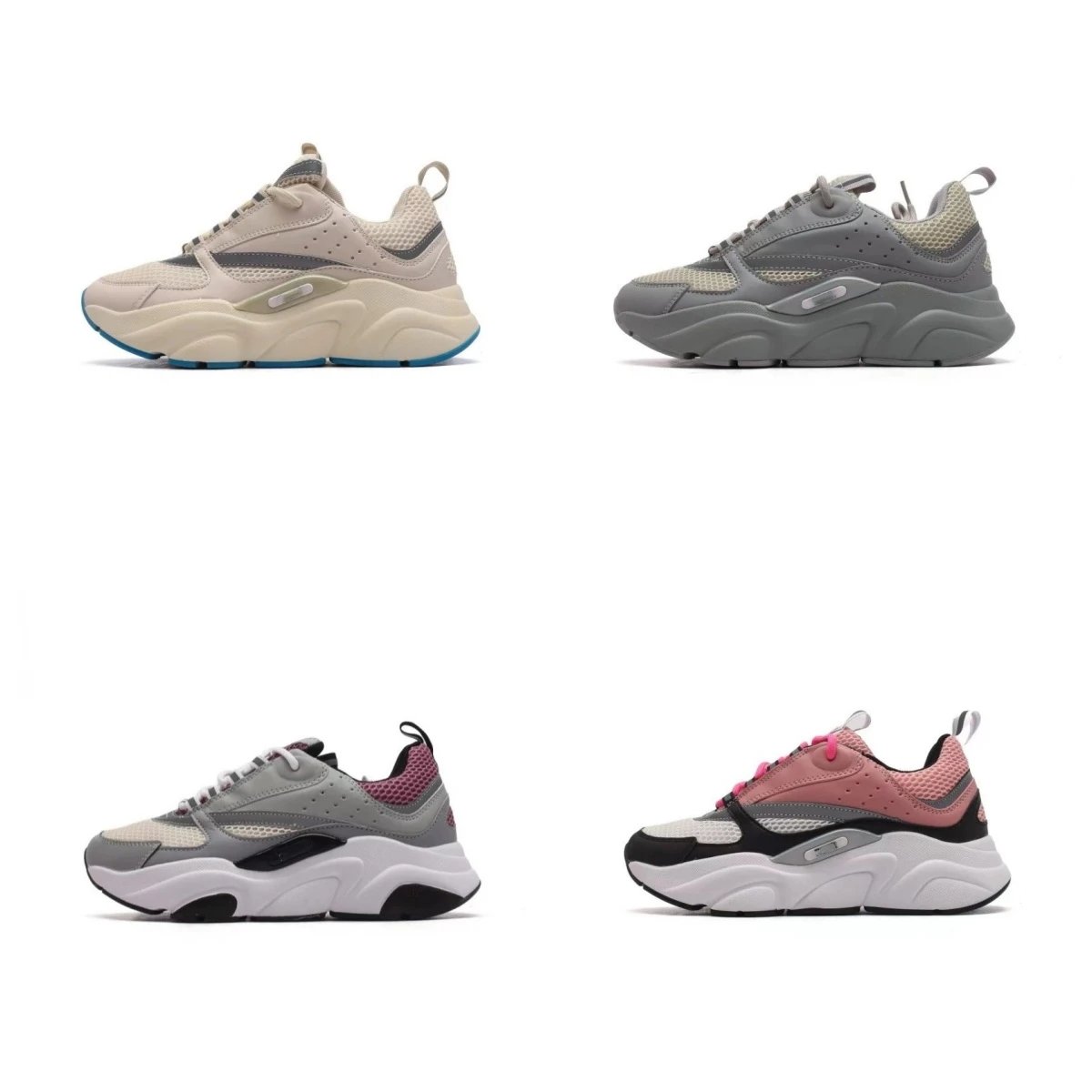 Adidas Grey and Pink Chunky Sneakers