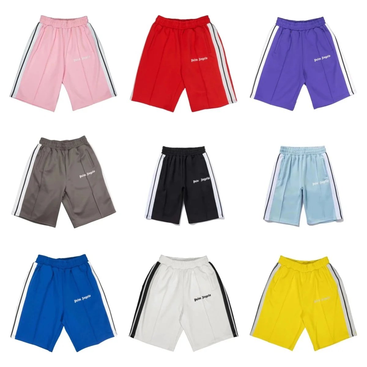 Palm Angels Color Block Track Shorts