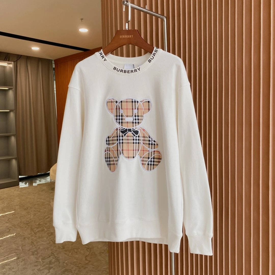Burberry White Long Sleeve Sweatshirt