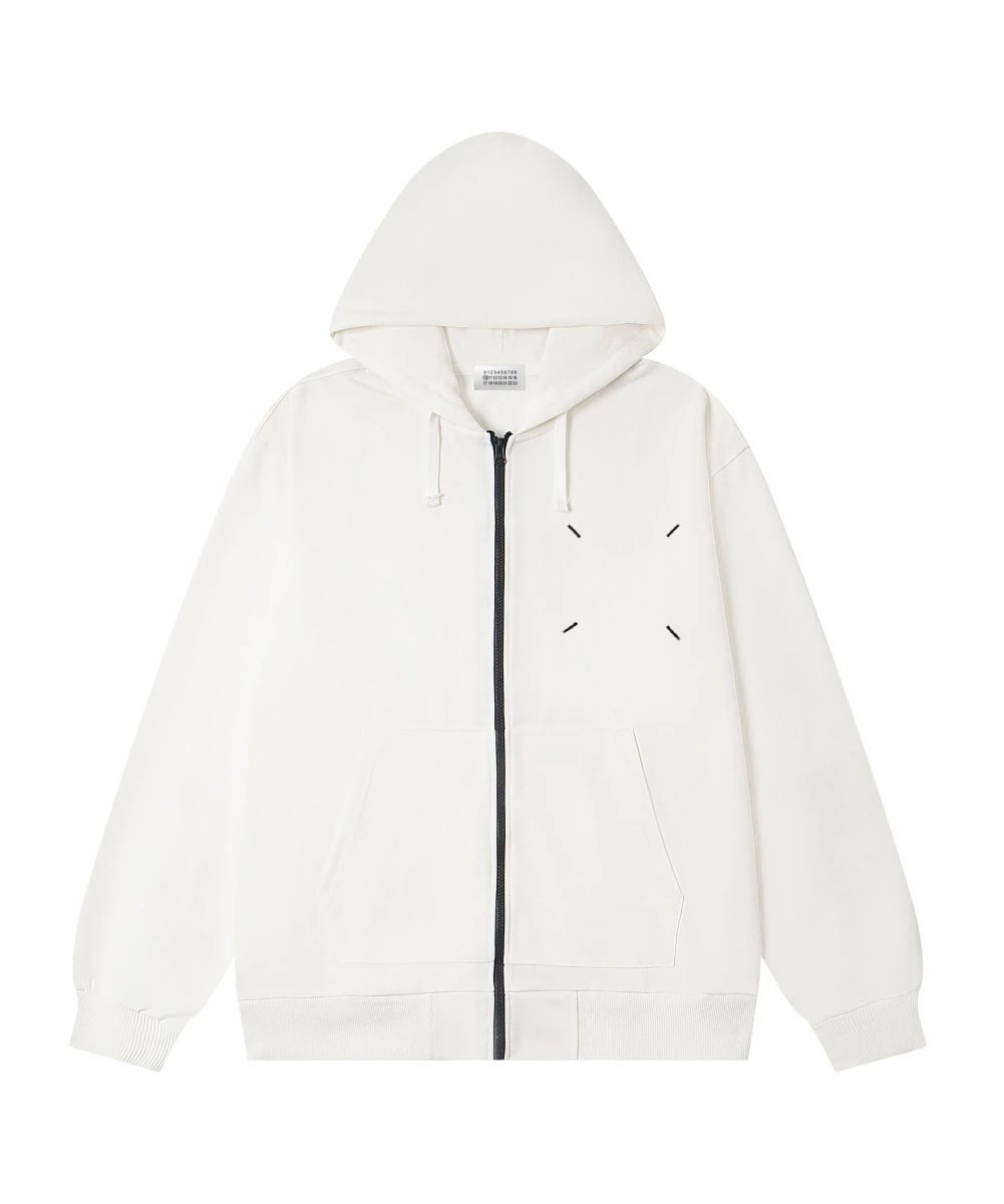 White Full-Zip Hoodi