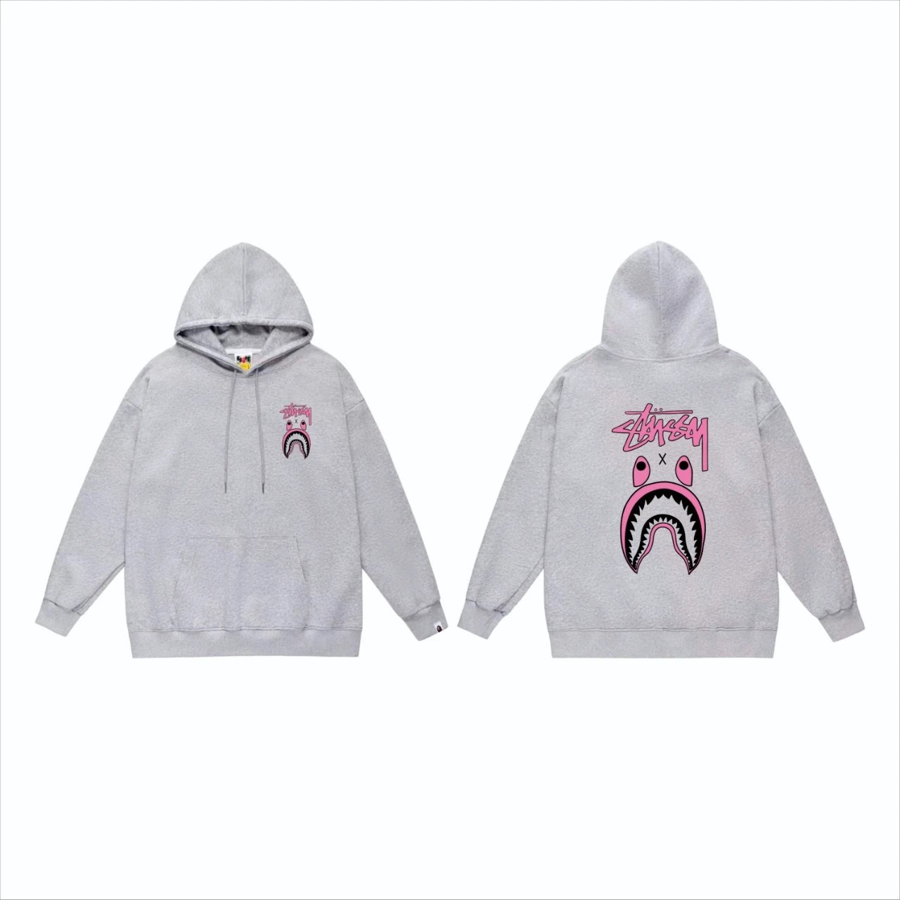 Stussy Grey Shark Hoodie