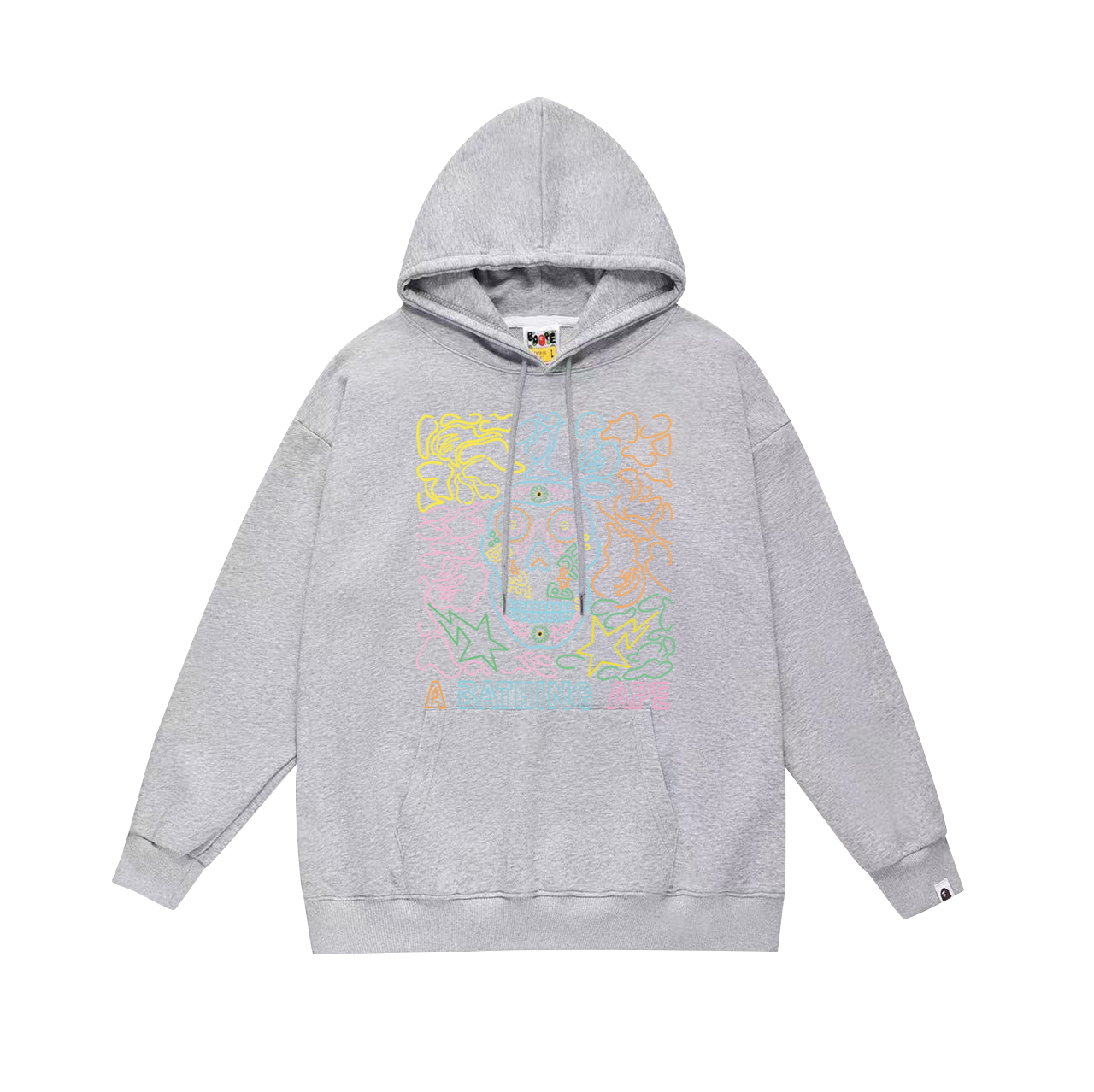 A BATHING APE Grey Hooded Sweatshirt