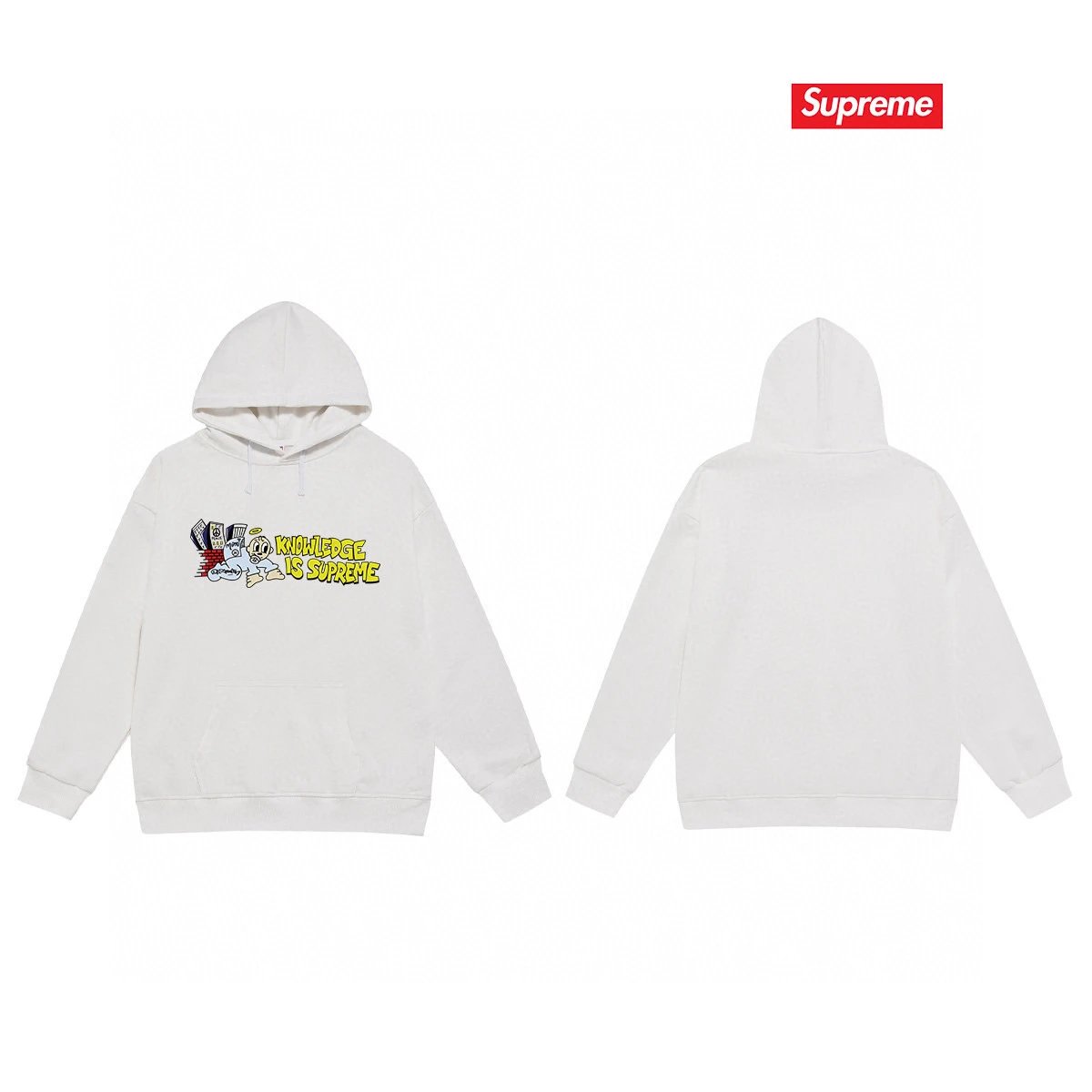 Supreme White Hoodie