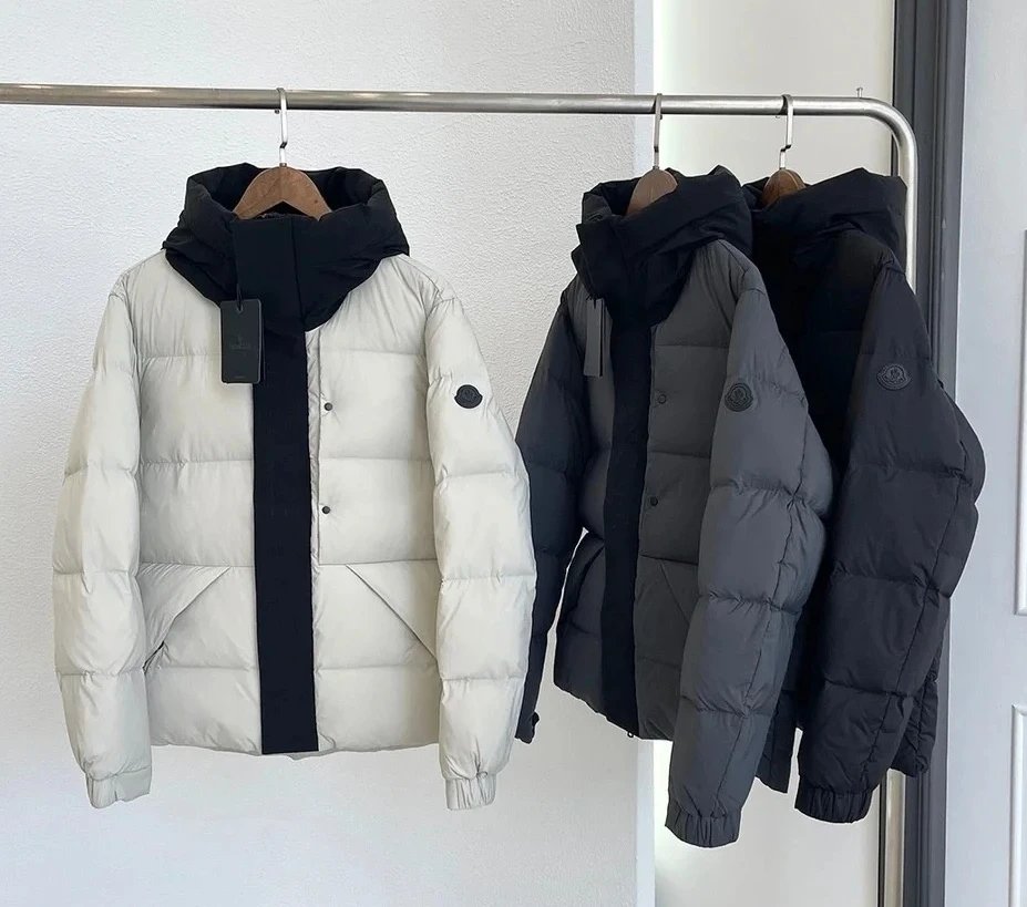 Moncler White Hooded Puffer Jacket
