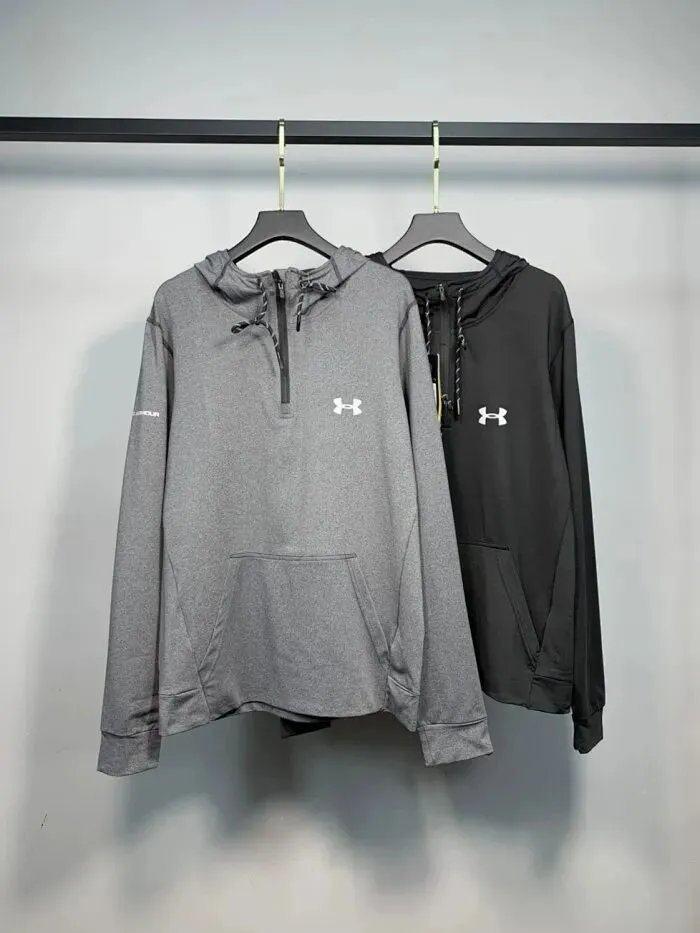 Under Armour Grey Black Hoodie Pullover