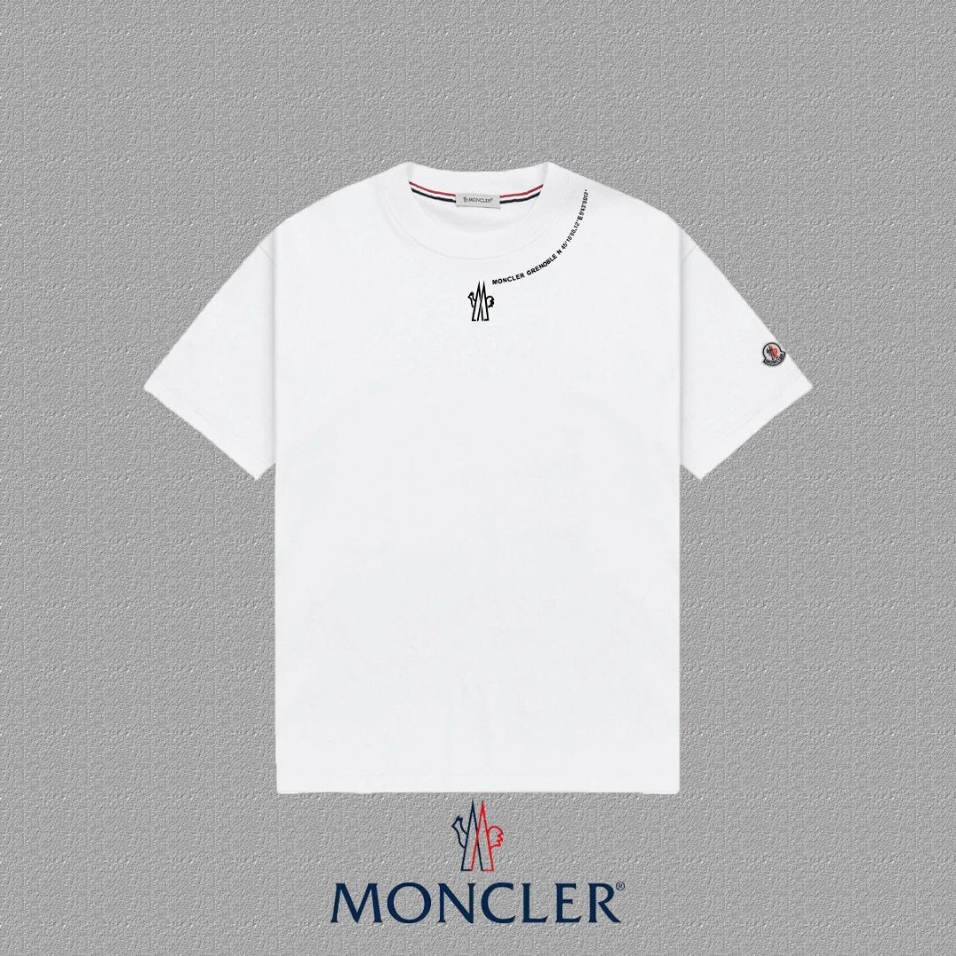 Moncler White Short Sleeve T-Shirt