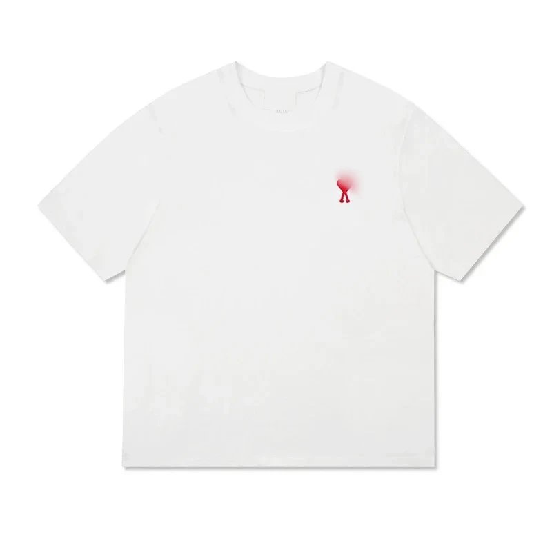 Ami Paris White Short Sleeve T-Shirt