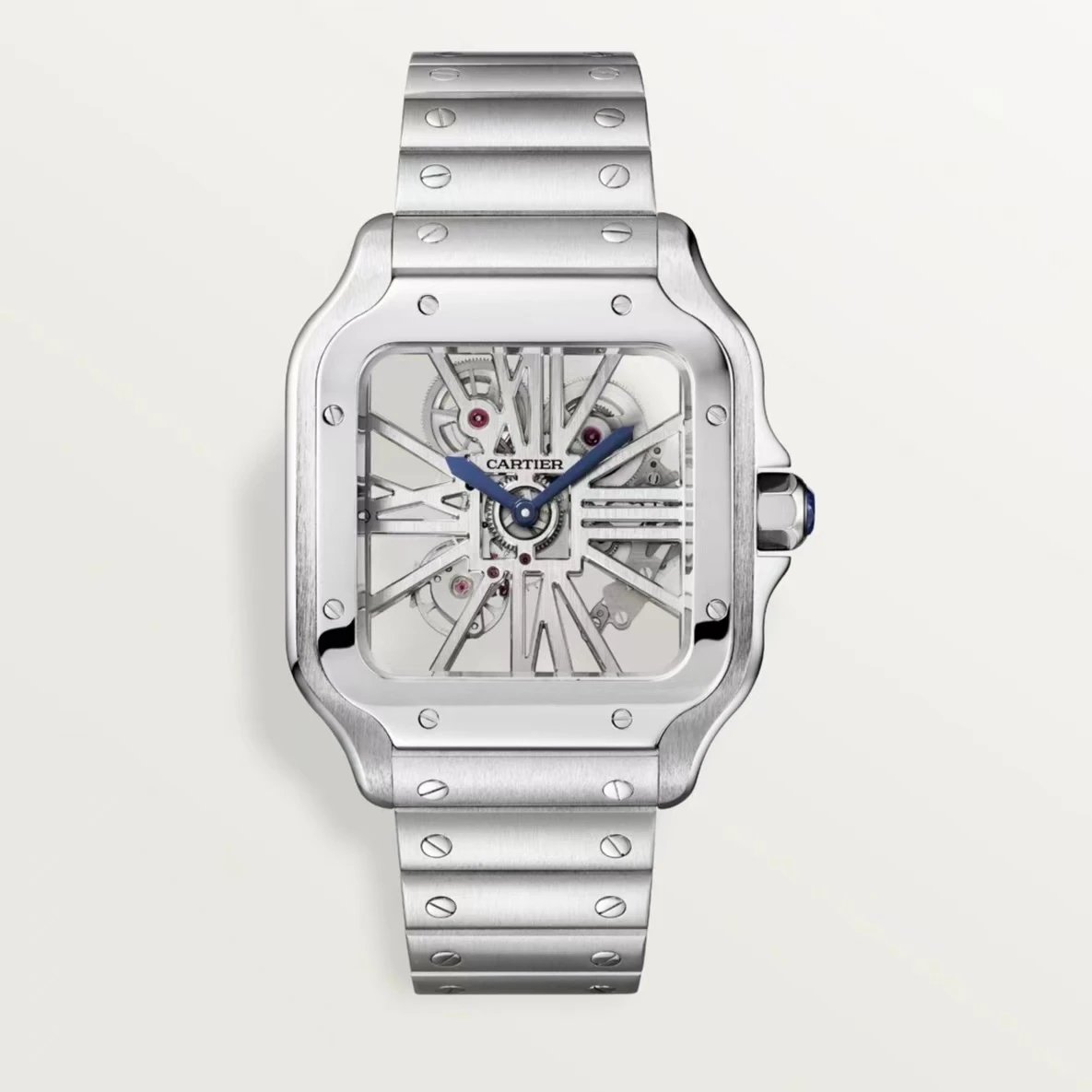 Cartier Silver Skeleton Watch