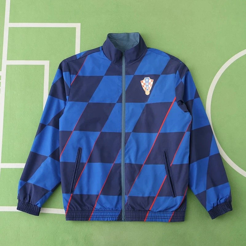 Croatia Blue and Navy Checkered Jacket