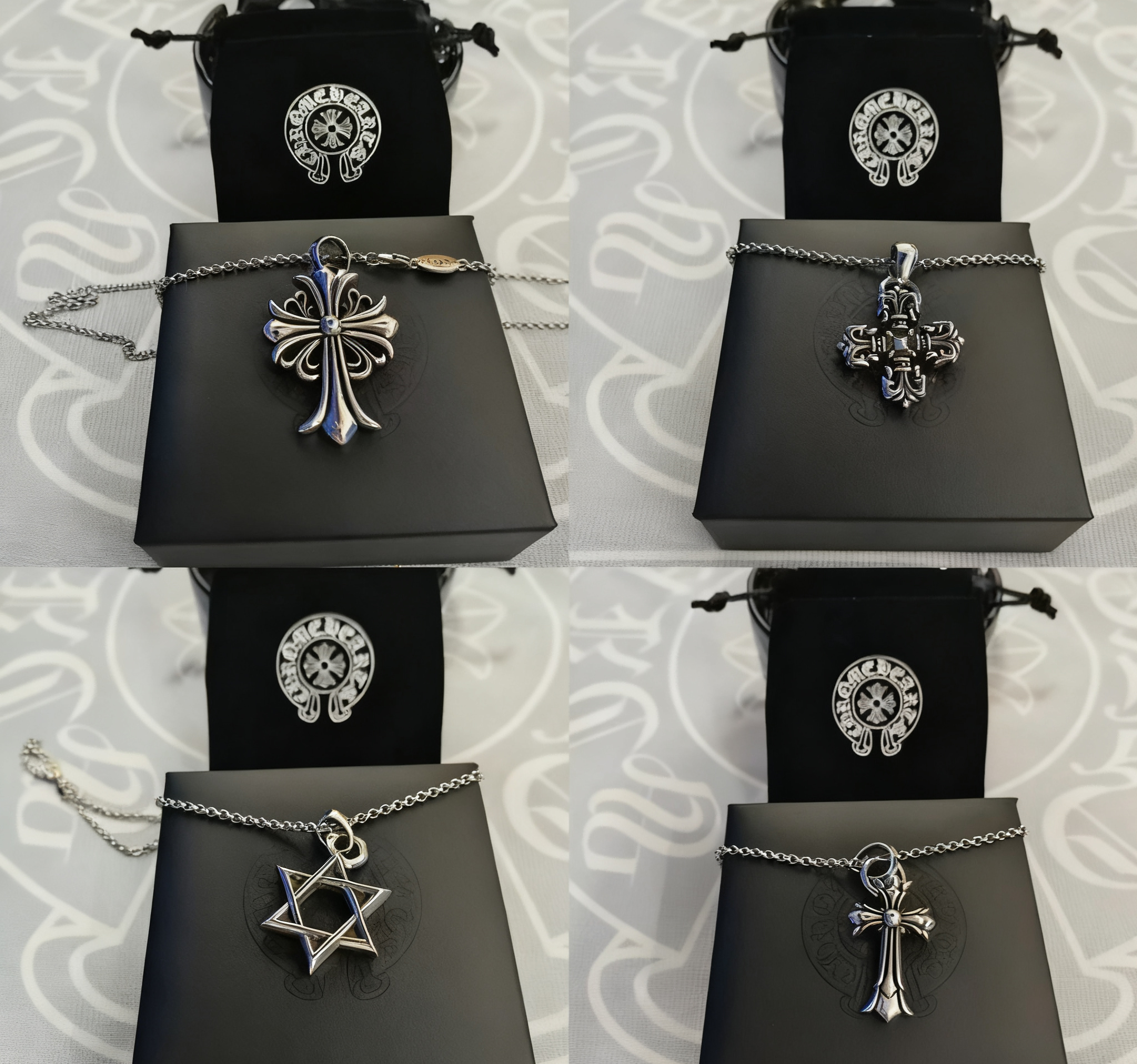 Chrome Hearts Silver Cross Necklace