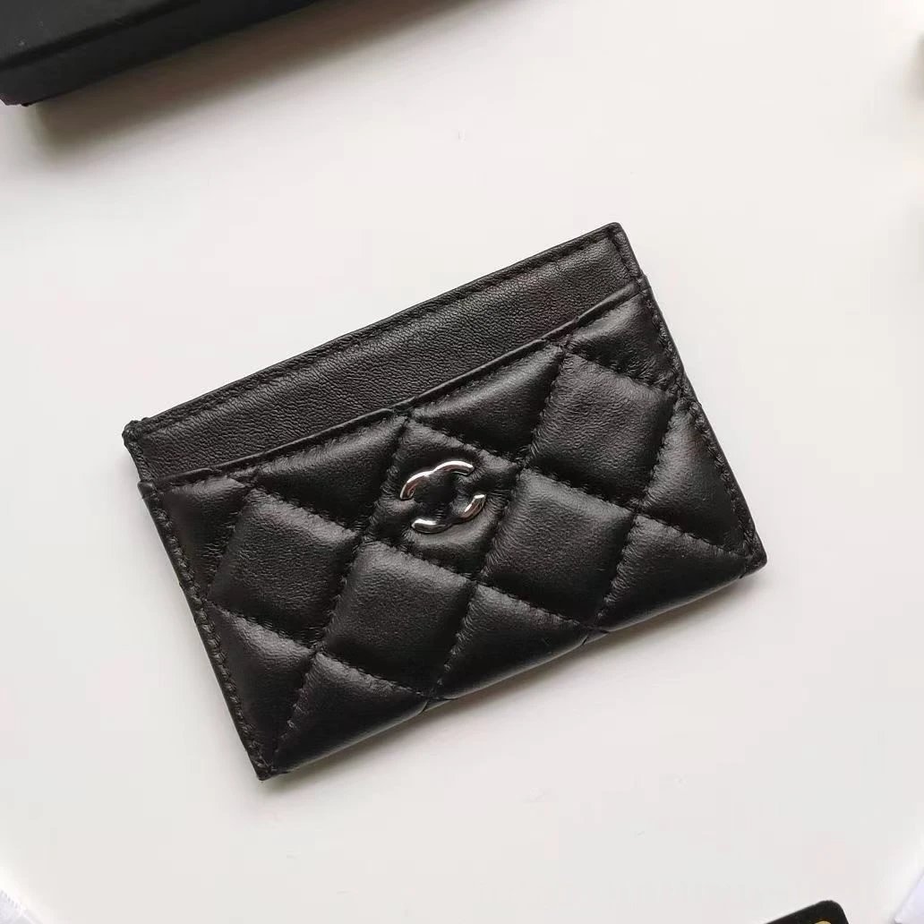 Chanel Black Quilted Card Holder