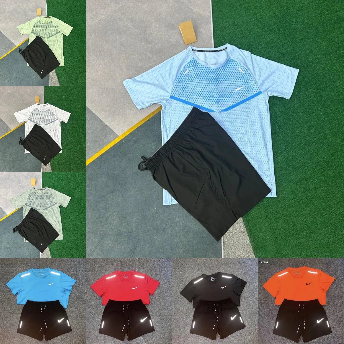 Nike Blue Short Sleeve T-Shirt and Black Shorts Set