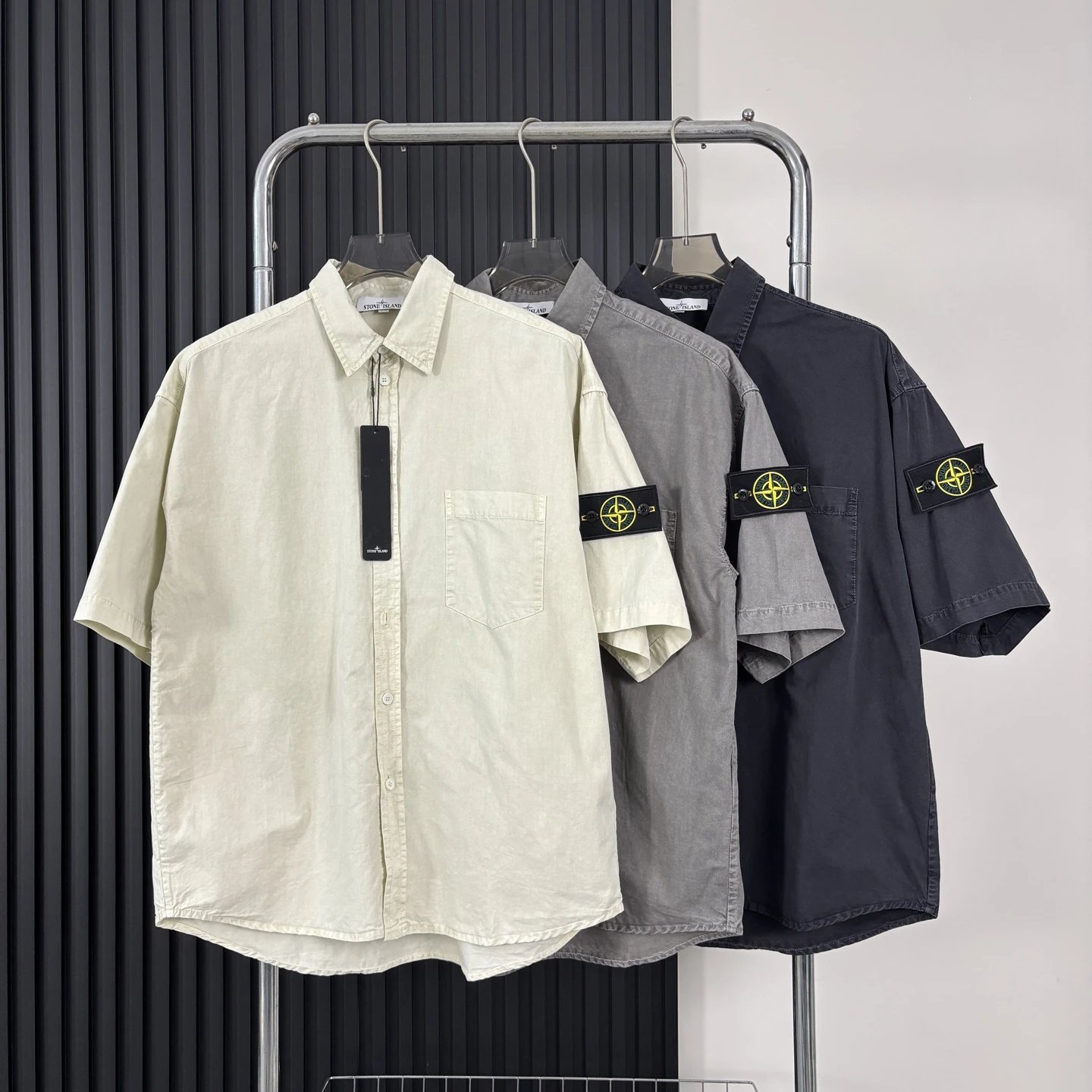 Stone Island Black Short Sleeve Shirt