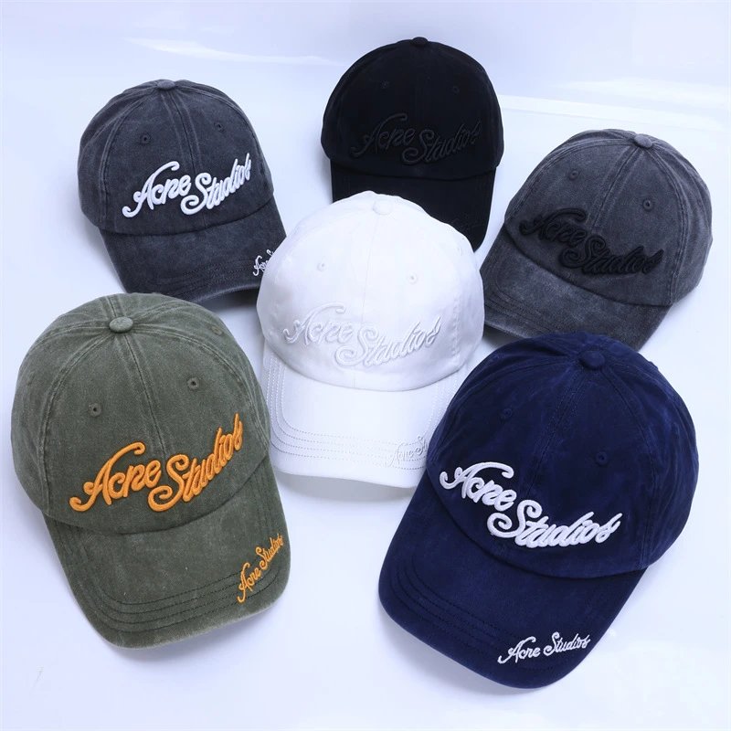 Acre Studio Embroidered Baseball Caps in Various Colors