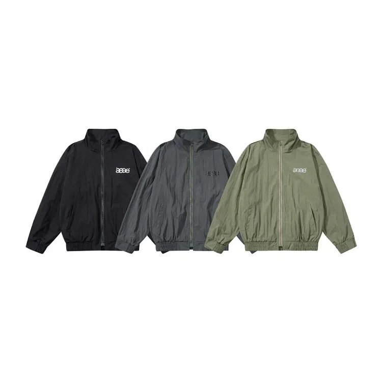 Aces Black/Grey/Green Windbreaker Jacket