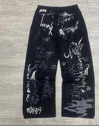 Black Graphic Print 