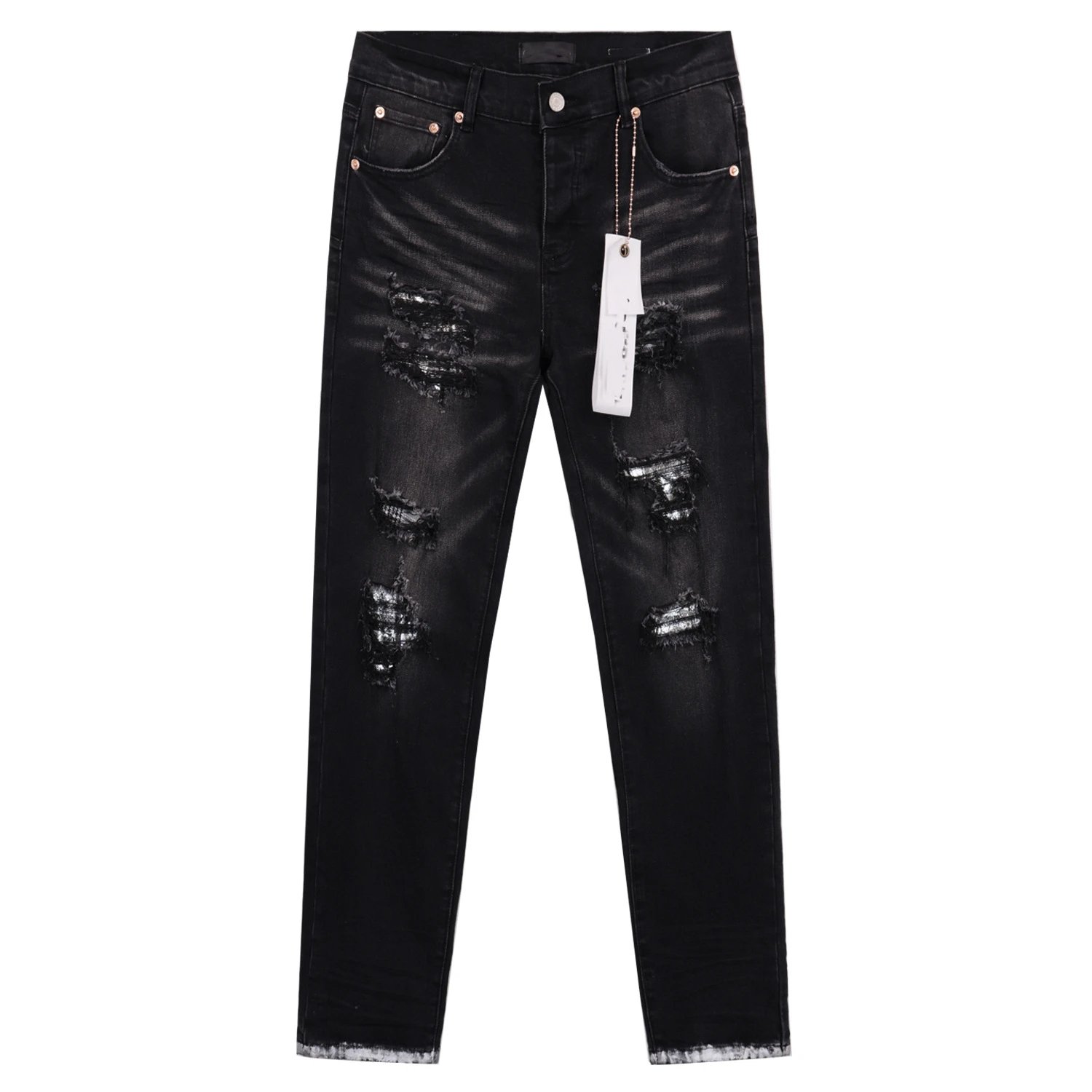 Black Distressed Ski