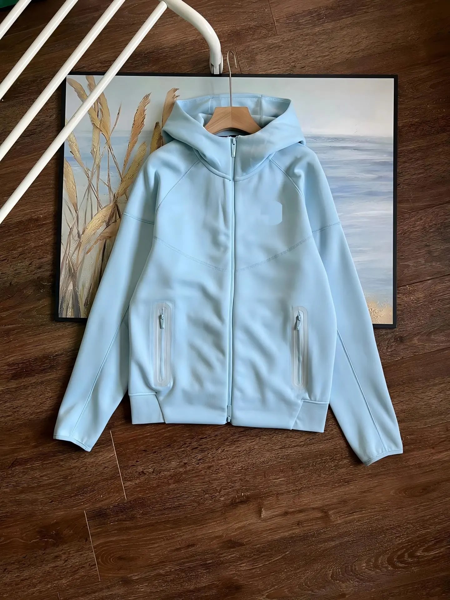Light Blue Zip-Up Ho