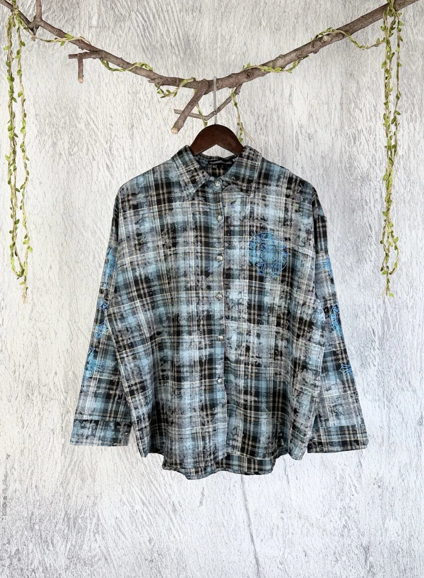 Blue and Black Plaid