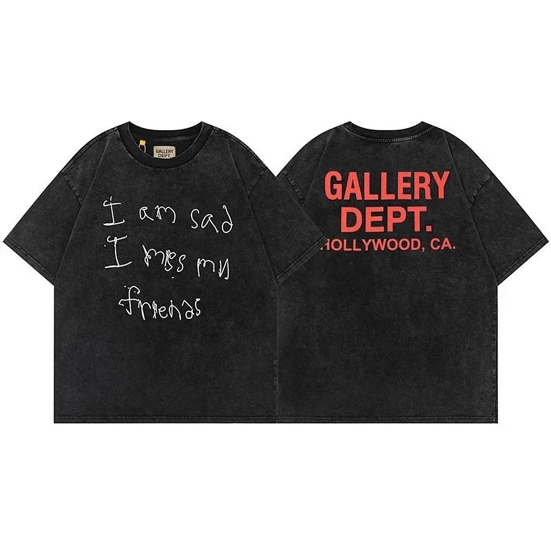 Gallery Dept. Black Short Sleeve T-Shirt