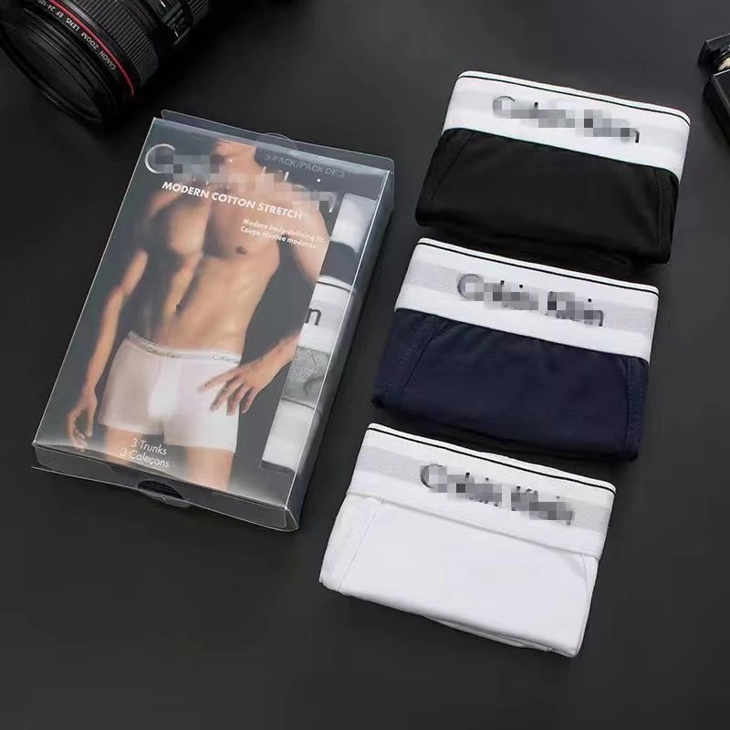 Calvin Klein White, Black, and Blue Cotton Underwear Set