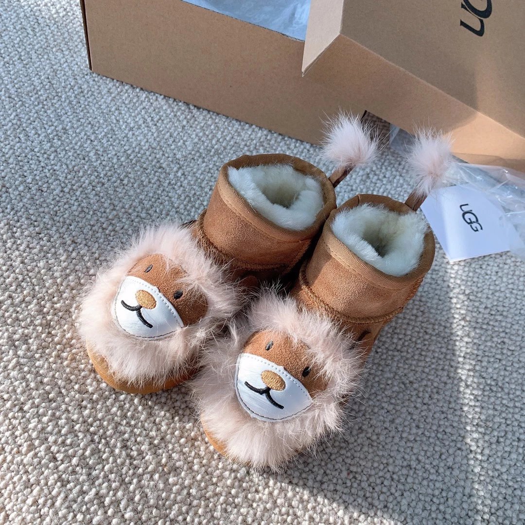 Kid UGG Brown Lion Face Boots