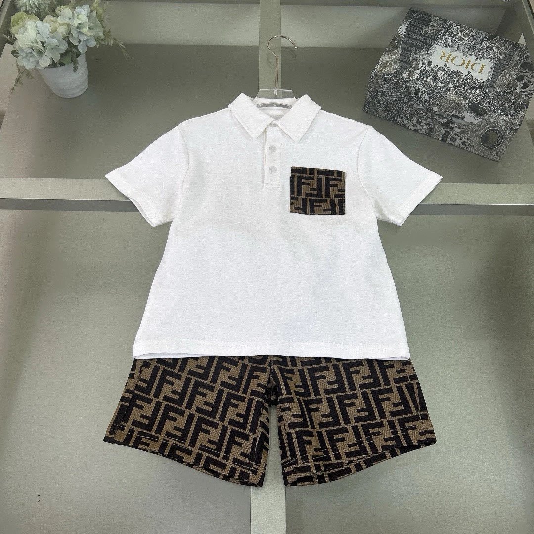 Kid Fendi White Polo
