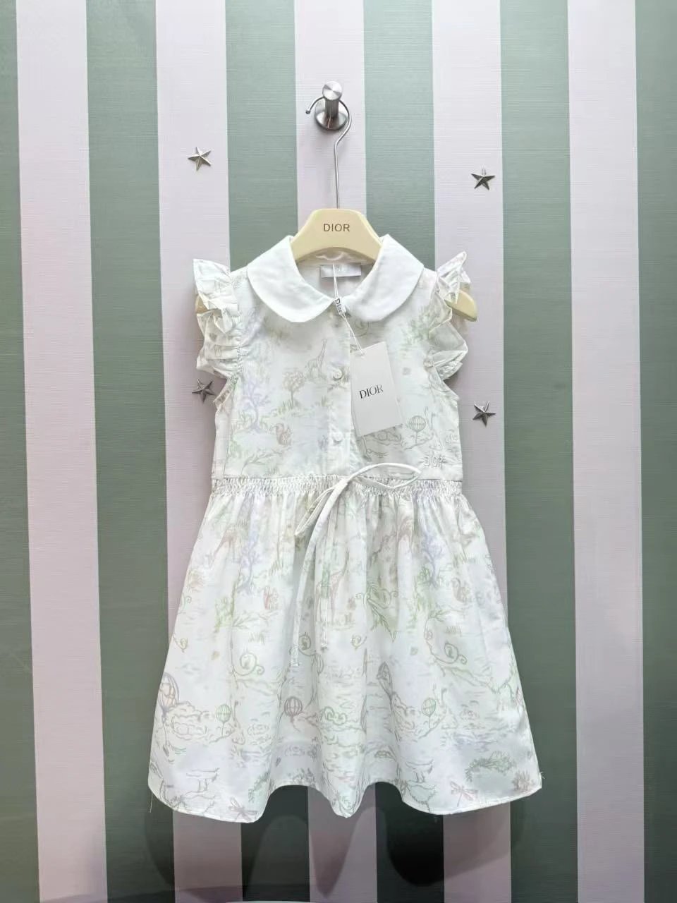 Kid Dior White Collared Dress
