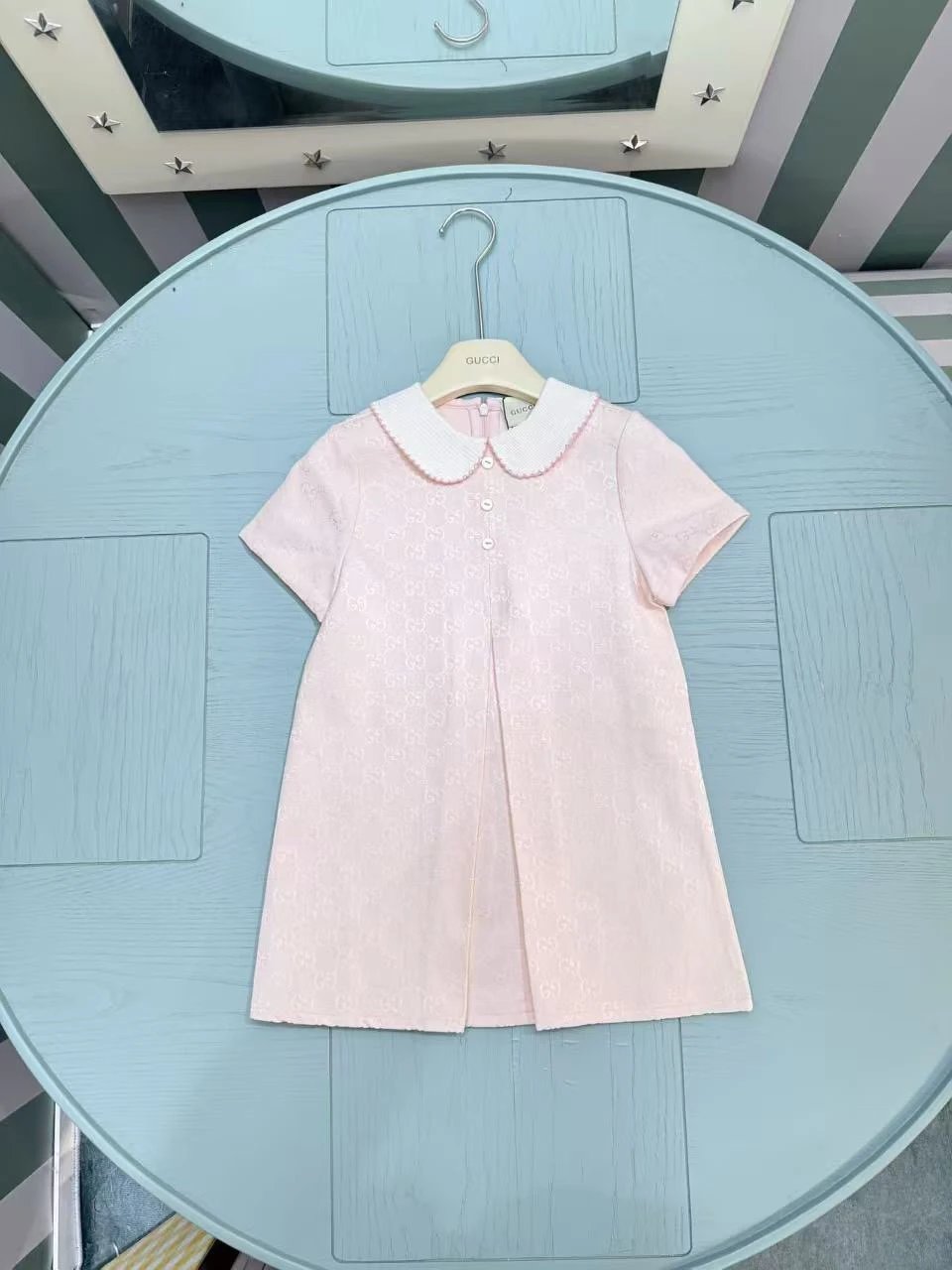 Kid Gucci Pink Short Sleeve Dress