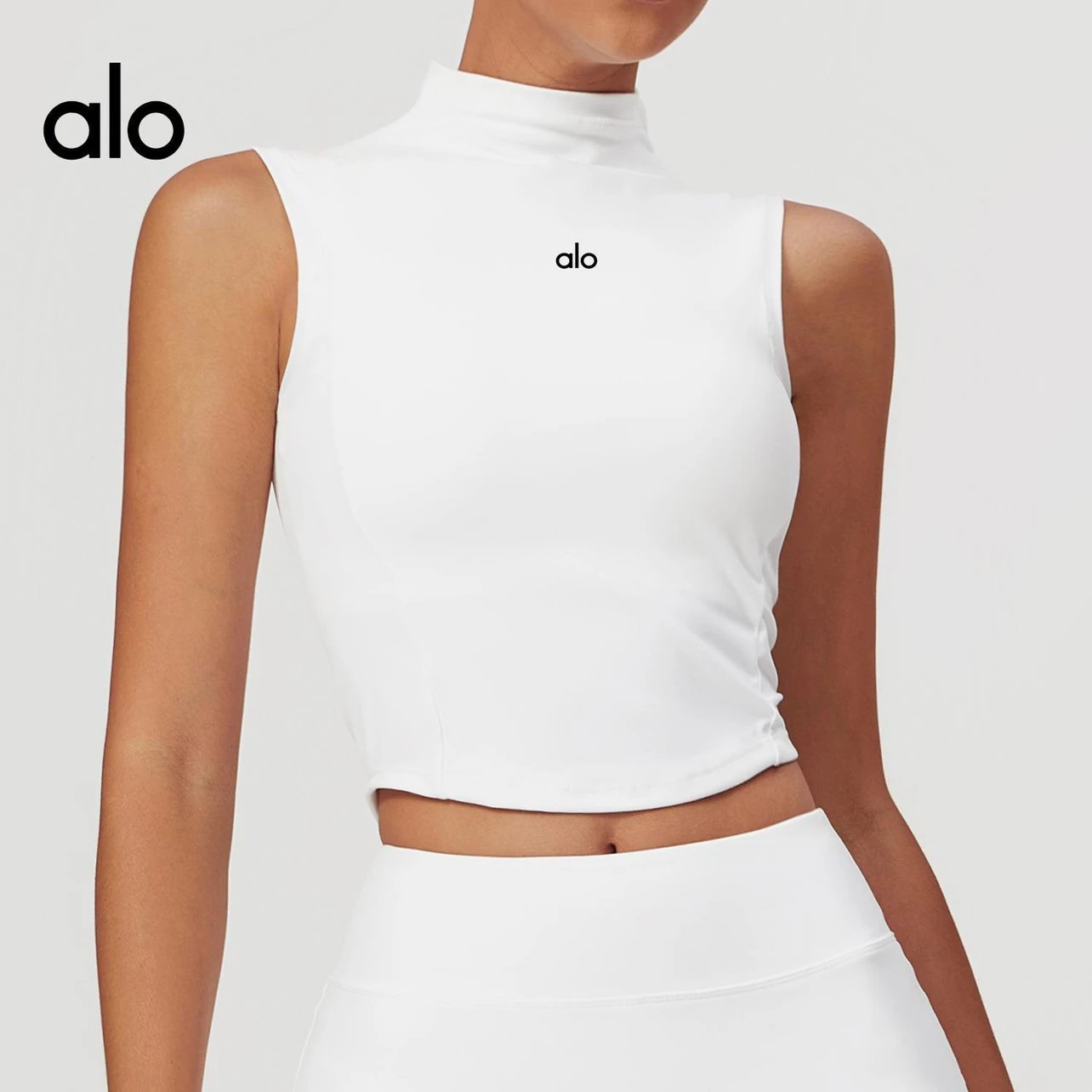 Alo White High Neck 