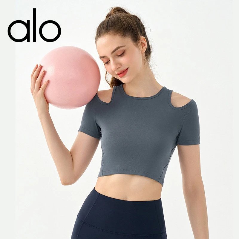 Alo Grey Crop Top wi