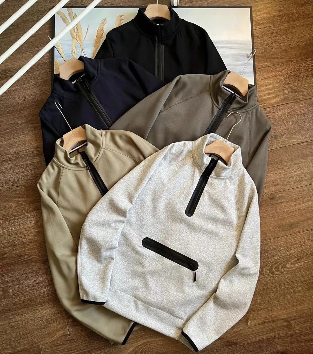 Gray Half-Zip Sweatshirt