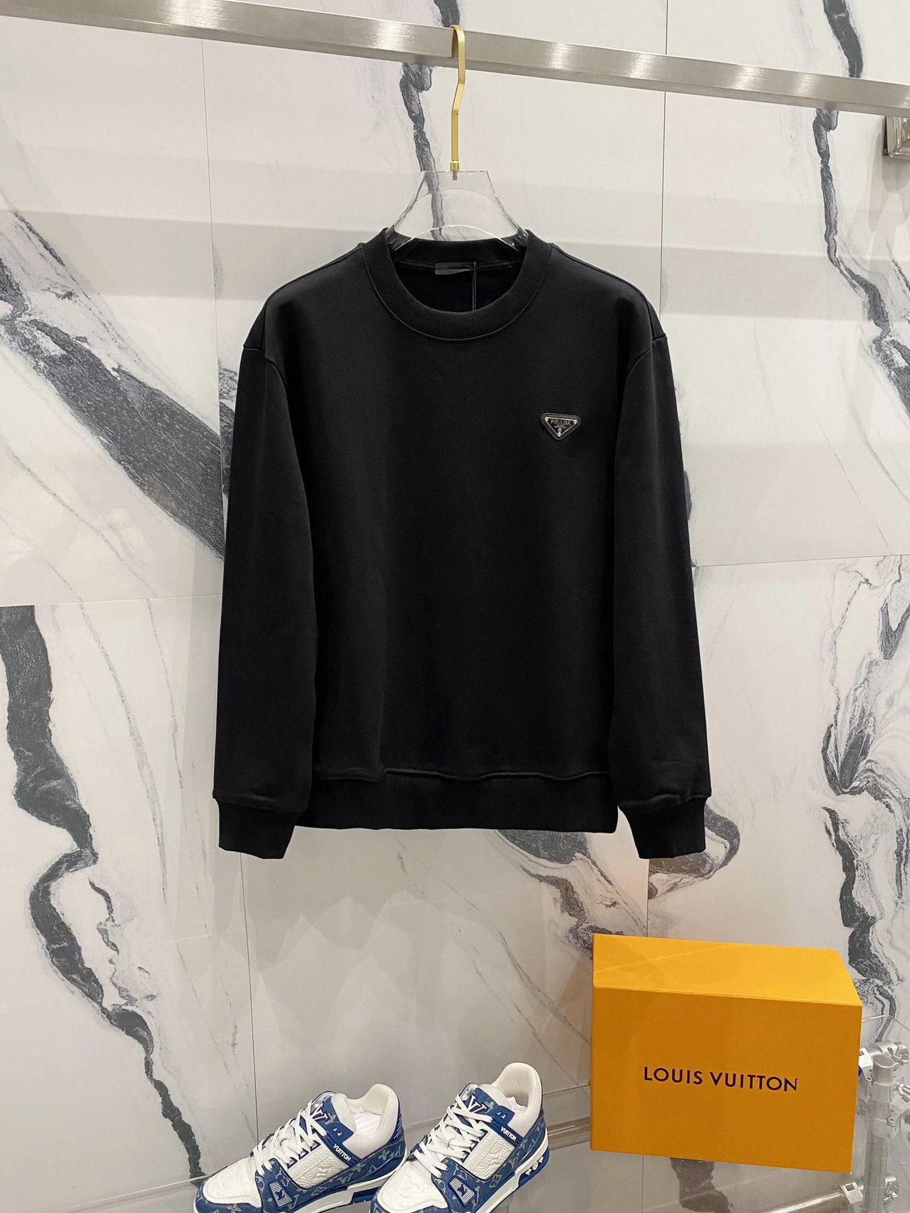 Prada Black Crewneck Sweatshirt