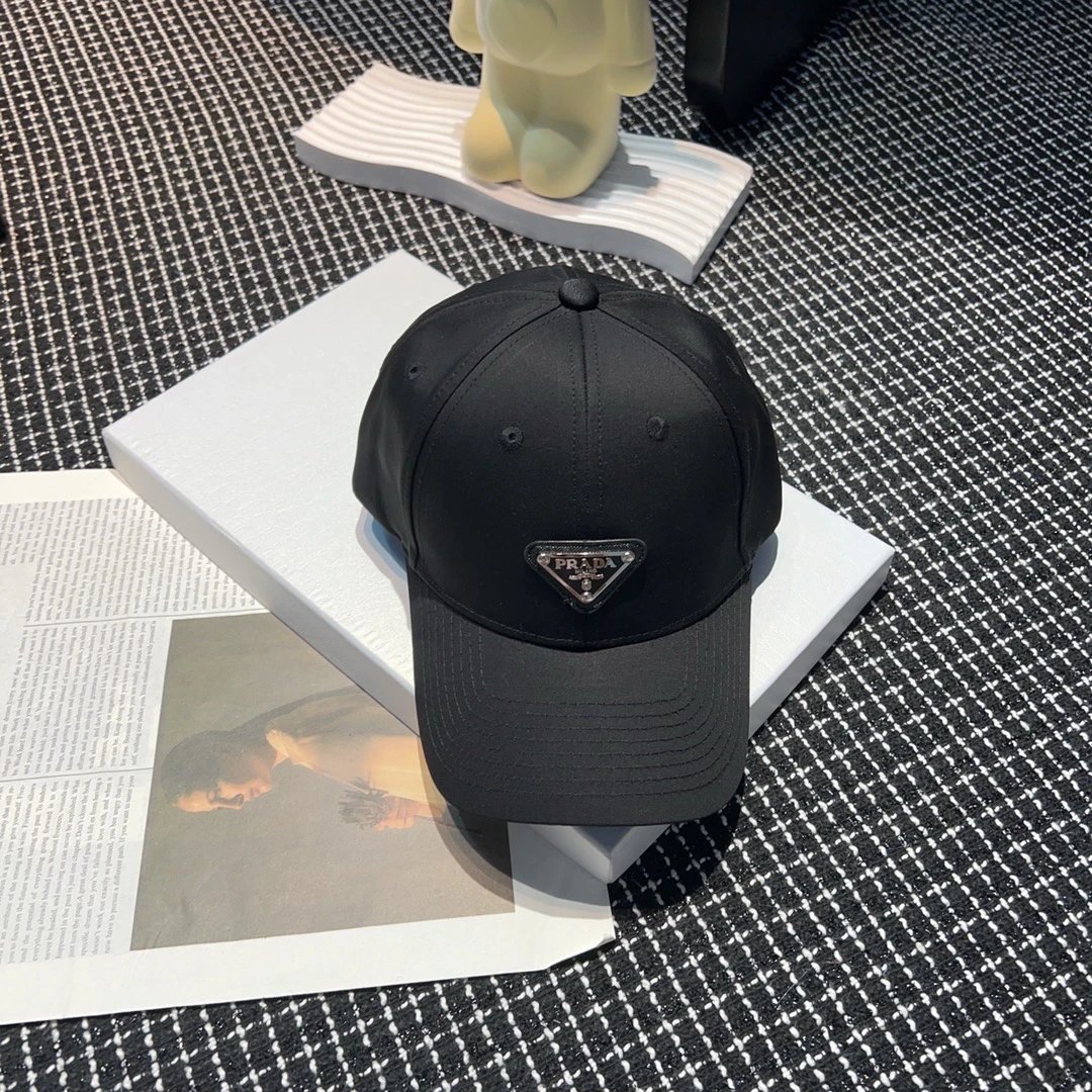 Prada Black Logo Baseball Cap
